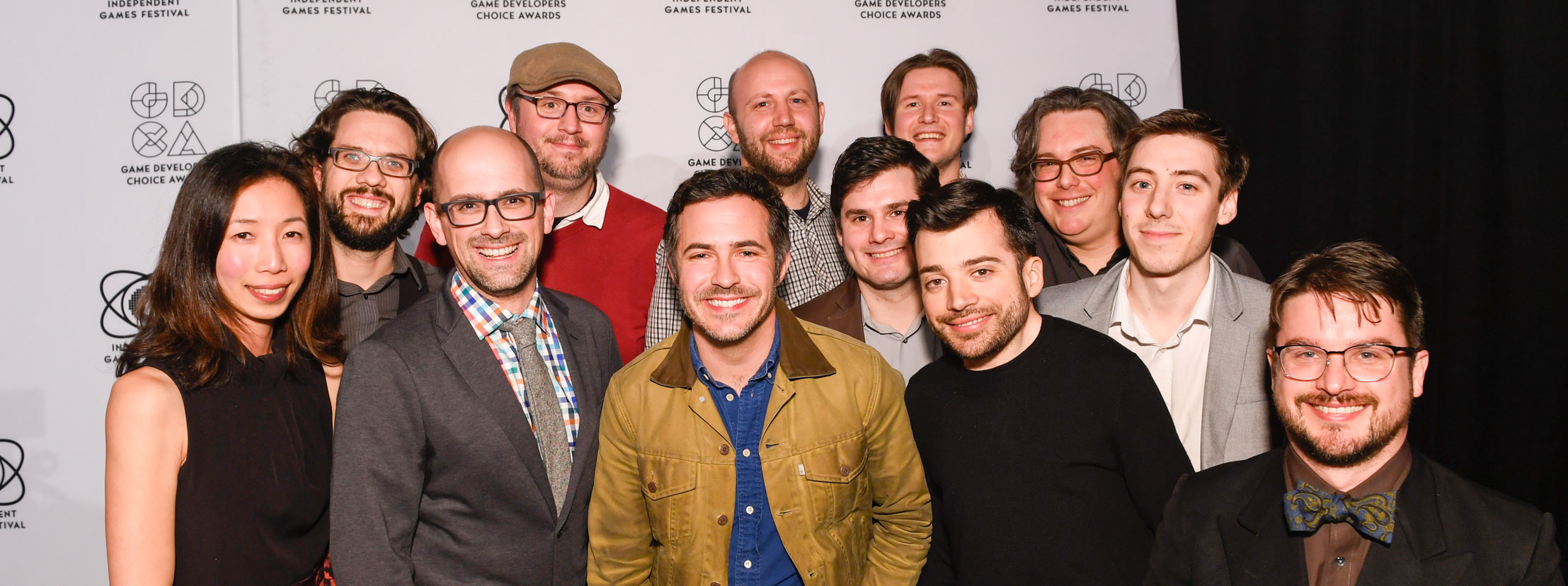 The team at GDC winning an award
