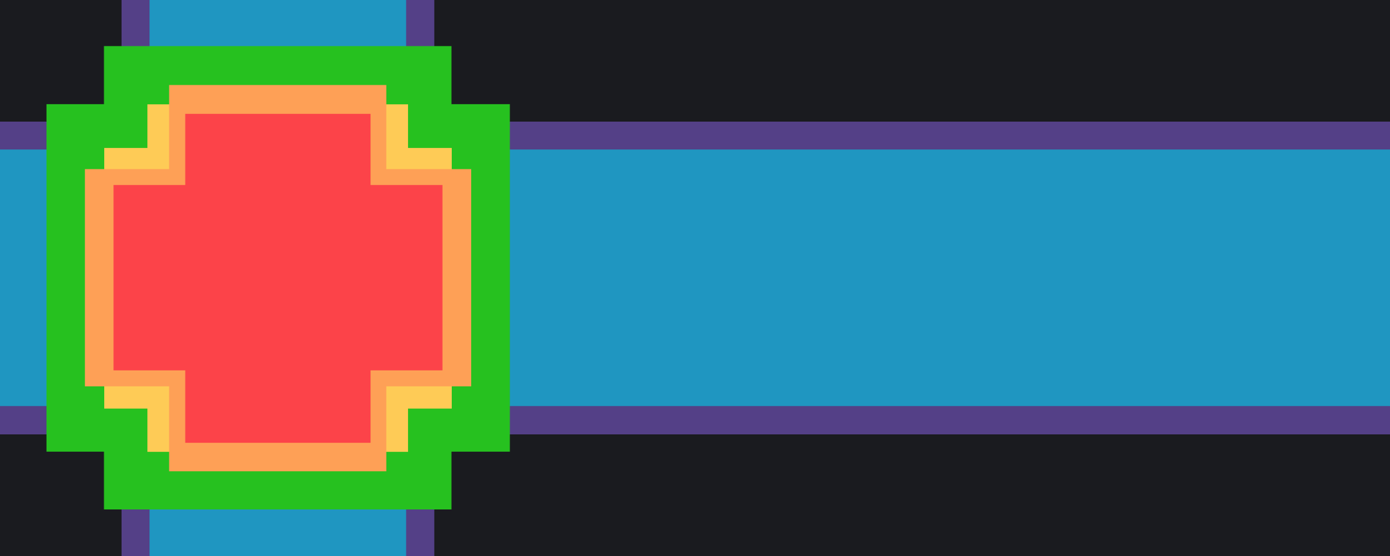 Color blocks representing different video aspect ratios; two sizes are drawn extra long, a popular flag motif